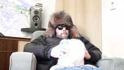Slow Edging with Fox Fur Fleshlight and Hat