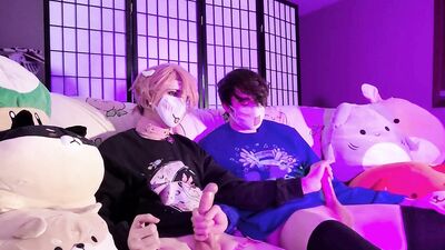 Anime Femboy rides HARD & cums HARDER