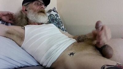 JerkinDad14 - Daddy's Big Greasy Dong Brings Him So Much Joy and Penis Pleasure includes Massive Cumshot