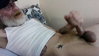 JerkinDad14 - Daddy's Big Greasy Dong Brings Him So Much Joy and Penis Pleasure includes Massive Cumshot