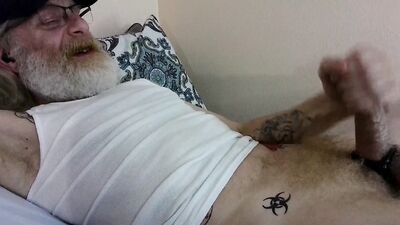 JerkinDad14 - Daddy's Big Greasy Dong Brings Him So Much Joy and Penis Pleasure includes Massive Cumshot