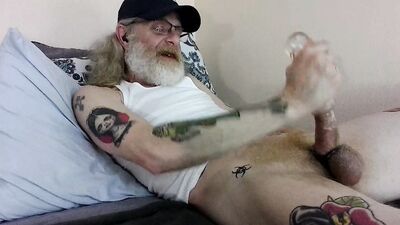 JerkinDad14 - Daddy's Big Greasy Dong Brings Him So Much Joy and Penis Pleasure includes Massive Cumshot