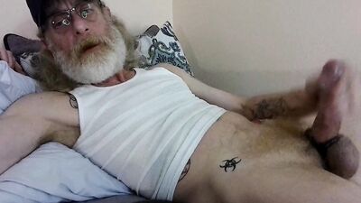 JerkinDad14 - Daddy's Big Greasy Dong Brings Him So Much Joy and Penis Pleasure includes Massive Cumshot