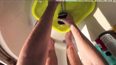 Bathmate Hydromax 7 demo cock pumping and big cum