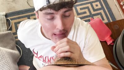 Big Uncut Cock Blowjob Cum Swallow