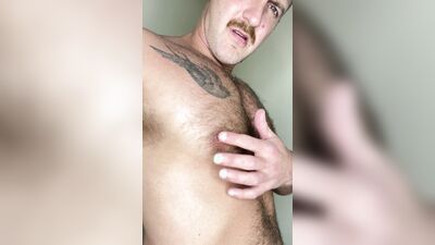 Jock showing off, nipple play, body oil, armpits