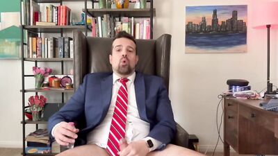 Filthy Thick Cock Straight Boss Jerks His Cock For You