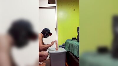 Playing with my ass alone while there isn’t someone at home