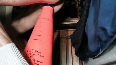 Stretching My Ass Banging XL DickCone Hard