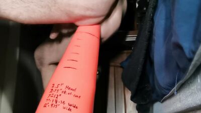 Stretching My Ass Banging XL DickCone Hard