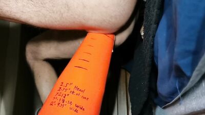 Stretching My Ass Banging XL DickCone Hard