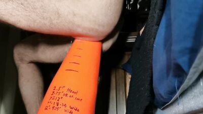 Stretching My Ass Banging XL DickCone Hard