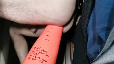 Stretching My Ass Banging XL DickCone Hard