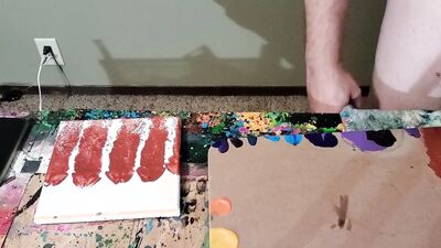 Dong Ross dick painting session: "Sky High"