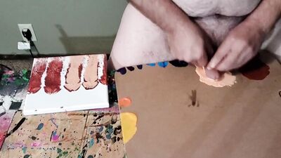 Dong Ross dick painting session: "Sky High"