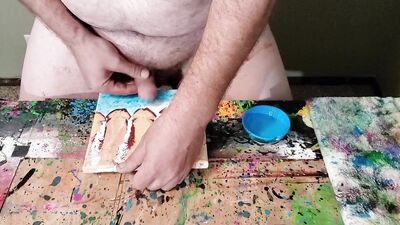 Dong Ross dick painting session: "Sky High"