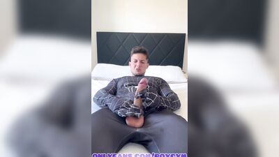 JERKING OFF my FAT COCK with my SPIDERMAN SUIT, BoyGym Cum