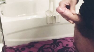 Slapping my dick around. Also blowing a huge load of cum
