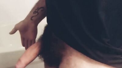 Slapping my dick around. Also blowing a huge load of cum
