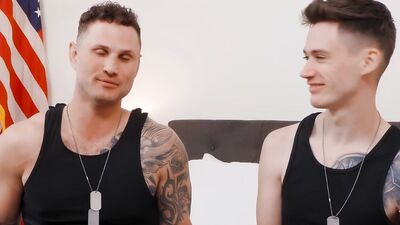 Navy Hunk Flip Fucks AirForce Twink - ActiveDuty