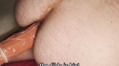 I bought a dildo, I'm going to unbox it and test it on the slut! he's going to have two dicks!