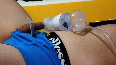 Trying out Breast Pump on my foreskin.