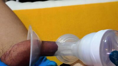 Trying out Breast Pump on my foreskin.