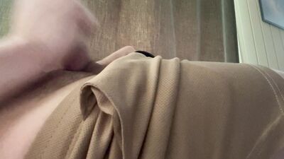 Jerking off.