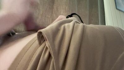 Jerking off.