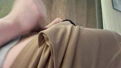 Jerking off.