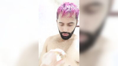 Big Dick Latino Camilo Brown Using Oil And a Vibrator In The Shower To Give Himself An Intense Prostate Orgasm