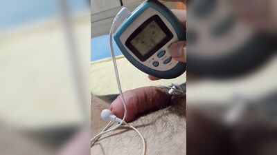 Electric Shock On The Cock And Enjoying Yummy With Surprise At The End