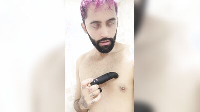 Camilo Brown Using Oil And a Vibrator In The Shower To Give Himself An Intense Prostate Orgasm