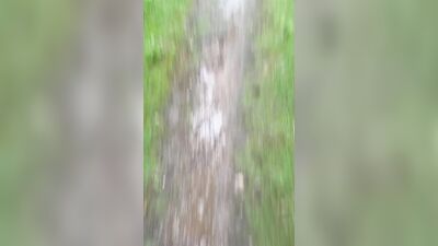 Left clothes and cum after a long walk naked