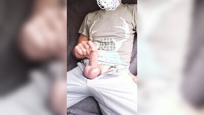 Jerking off and pissing all day.multiple ruined orgasms. Lots of precum. Completely pissed off during edging. Huge cumshot