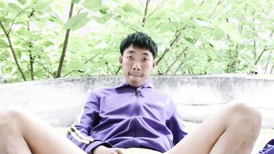 China cute boys balcony masturbation airplane masturbation ejaculation