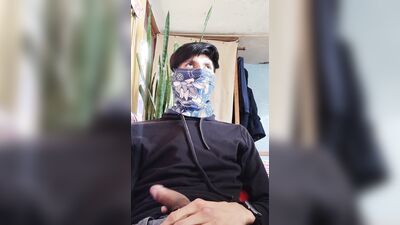 I masturbate my cock and end up cumming, with a porn.