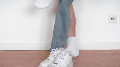 Huge Cumshot on Nike Airforce 1 Sneakers /// Jordan Wilder