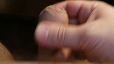 This insatiable Russian bear is jerking off at his workplace again. Cum after cumshot on hands again