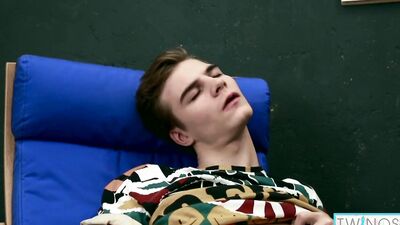 Euro Twink Lucas Takes That Dildo In His Throat While Jerking Off!