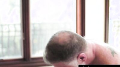 HETEROFLEXIBLE - Bear DILF Brings Hot Muscle Hunk Home So Bottom Boyfriend Can Top Too! DP THREESOME