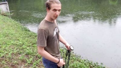 He Spots A Cute Twink Fishing And Offers Him Enough Cash To Make Him Suck His Dick - BIGSTR