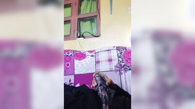 Man masturbating in the living room without being seen