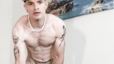 Skinny man fucking slow and hard