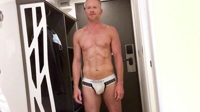 A handsome fitness instructor got his dick sucked in spite of himself on video.