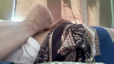 Jerking off after lunch.