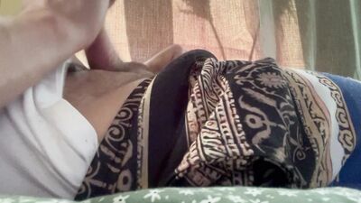 Jerking off after lunch.