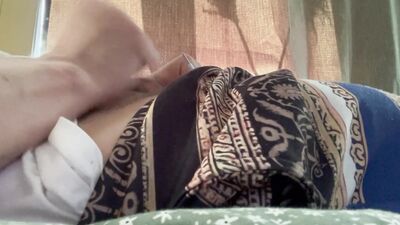 Jerking off after lunch.