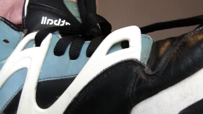 Pumping Cum Into A Friend's Reebok Pump Sneakers