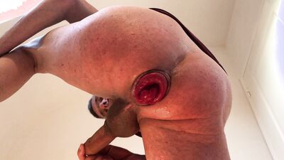 gaping prolapse, powerful ejaculation